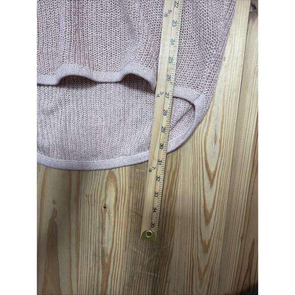 Express Marled Shimmer Pink Chunky Knit Dolman Sleeve Sweater Tunic Size XS - Picture 5 of 7